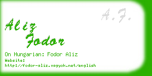 aliz fodor business card